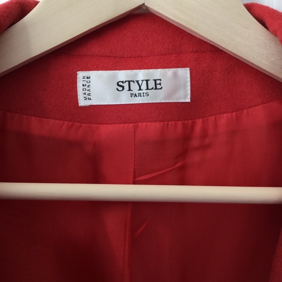 EUC Loro Piana + STYLE Paris Angora Wool Red Coat - Picture 6 of 6